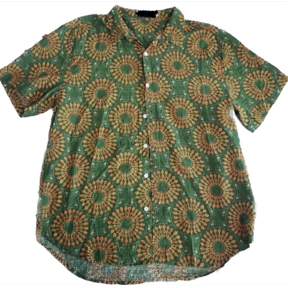 VatPave Vintage Print Men’s Button Down Shirt